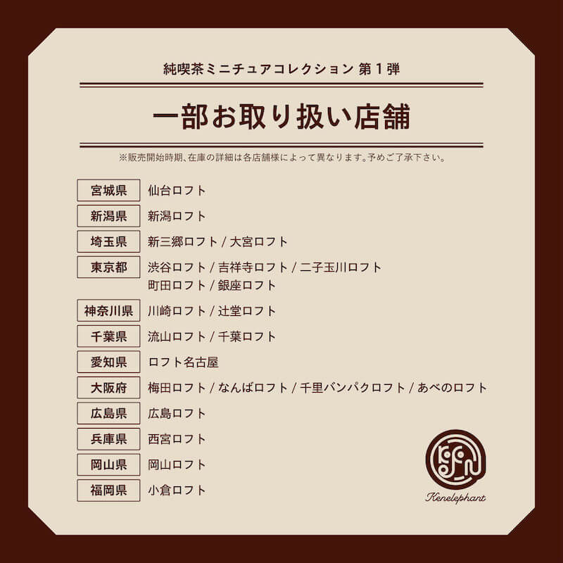 純喫茶 ミニチュアコレクション販売店舗 vol.1